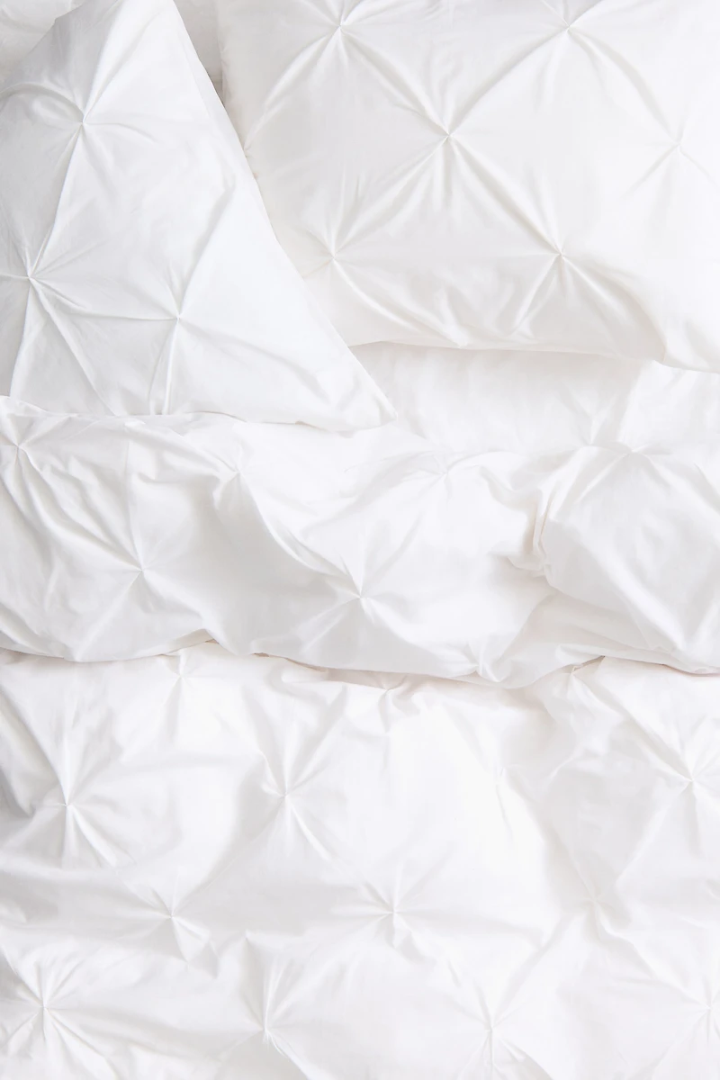 Housse de couette TG lit double à plis nervurés