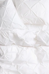 Housse de couette TG lit double à plis nervurés