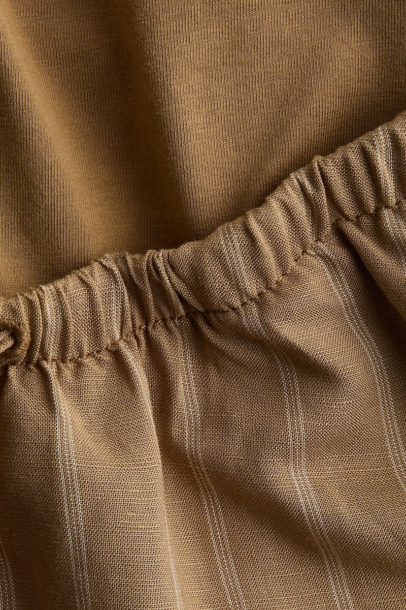 MAMA Linen-Blend Shorts