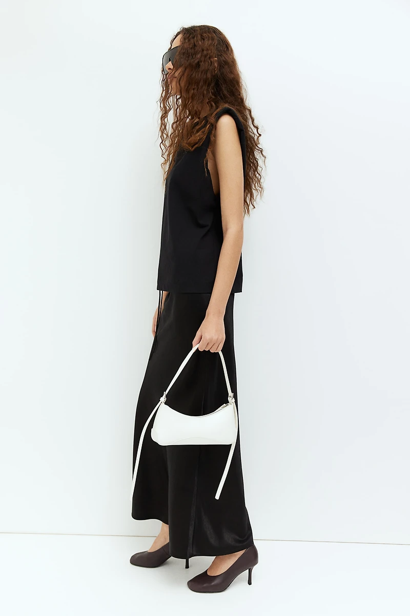 Satin Skirt with Drawstring