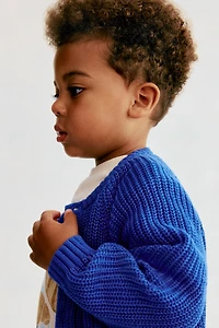 Patent-Knit Cotton Cardigan