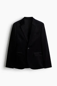 Veste classique à fermeture droite en velours
