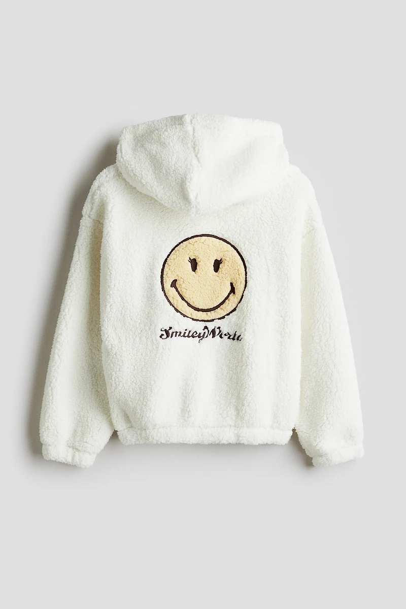 Veste à capuche et fermeture éclair en polar