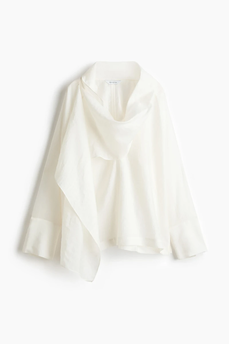 Blouse with Scarf Collar