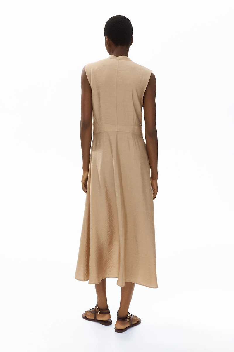 Tie-Belt Shirt Dress