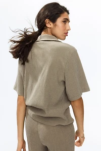 Crinkled Polo Shirt
