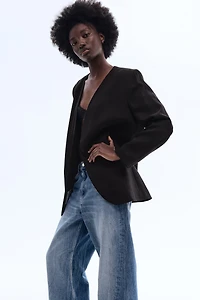 Collarless Blazer