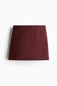Mini jupe-short en lin mélangé