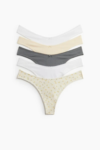 5-pack Cotton Thong Briefs
