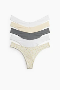 5-pack Cotton Thong Briefs