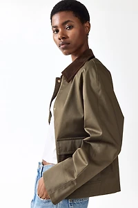 Jacket with Corduroy Collar