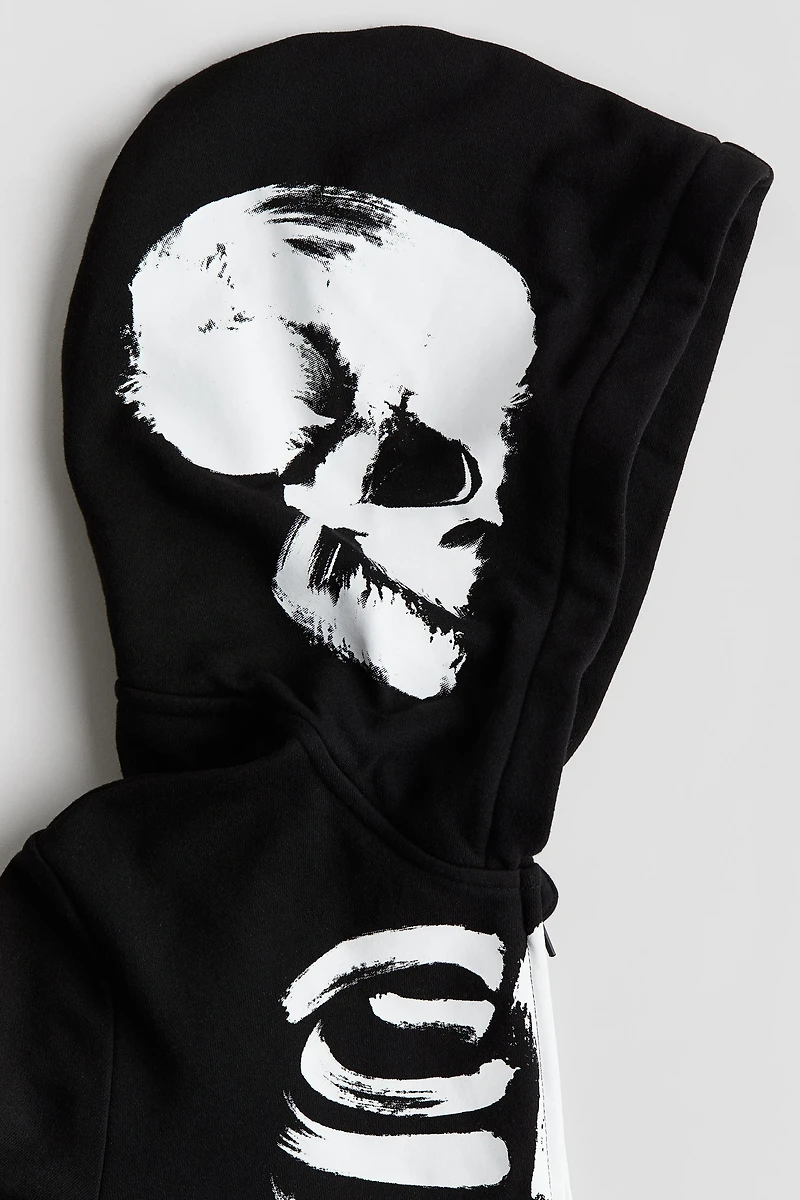 Printed Sweatshirt Jumpsuit