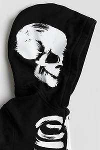 Printed Sweatshirt Jumpsuit