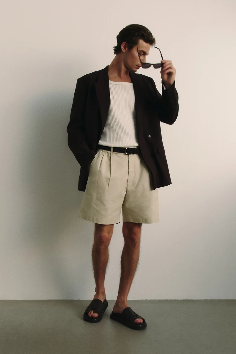 Relaxed-Fit Linen-Blend Shorts