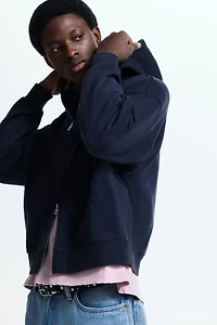 Veste à capuchon fermeture éclair grande taille