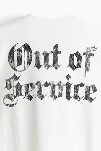 Oversized Fit Vintage-Look Printed T-Shirt