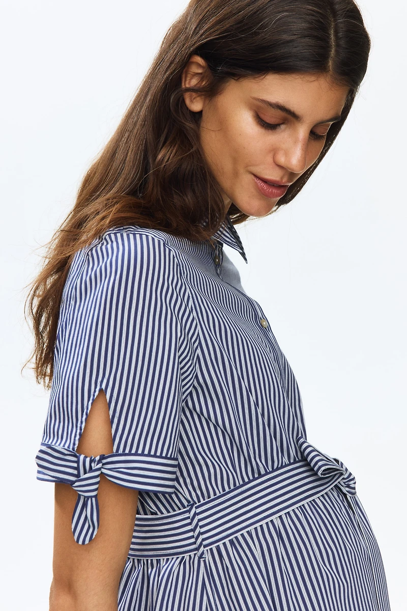 MAMA Short-Sleeved Shirt Dress