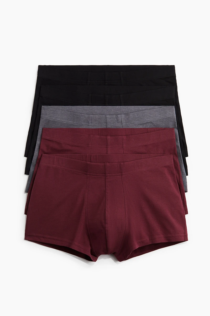 Lot de 5 caleçons boxeurs courts en coton
