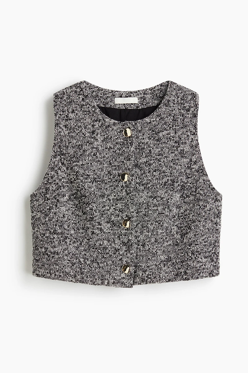 Textured jersey waistcoat