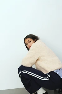 Veste en polar avec col