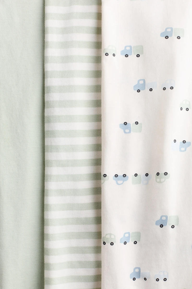 3-pack Cotton Pajama Jumpsuits