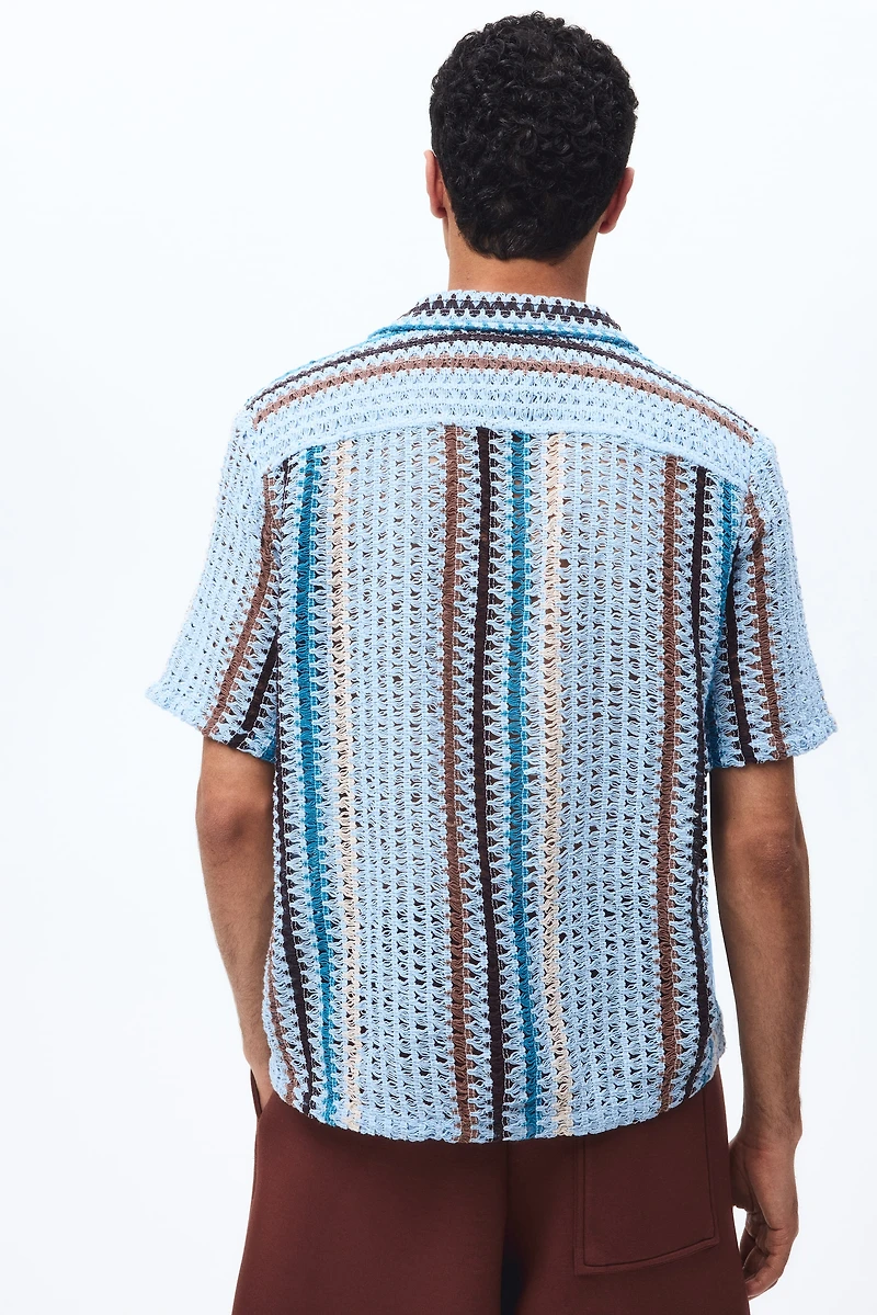 Regular-Fit Textured-Knit Resort Shirt