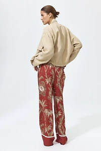 Wide-cut Pull-on Pants