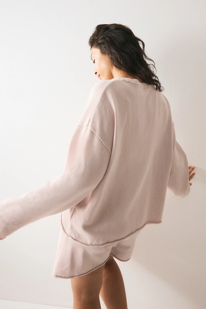 Roll-edge Sweater