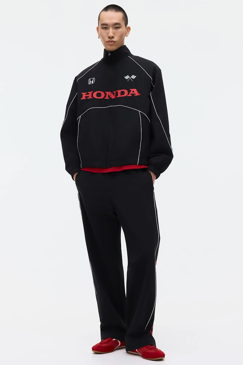 Veste de survêtement imprimée ample en nylon