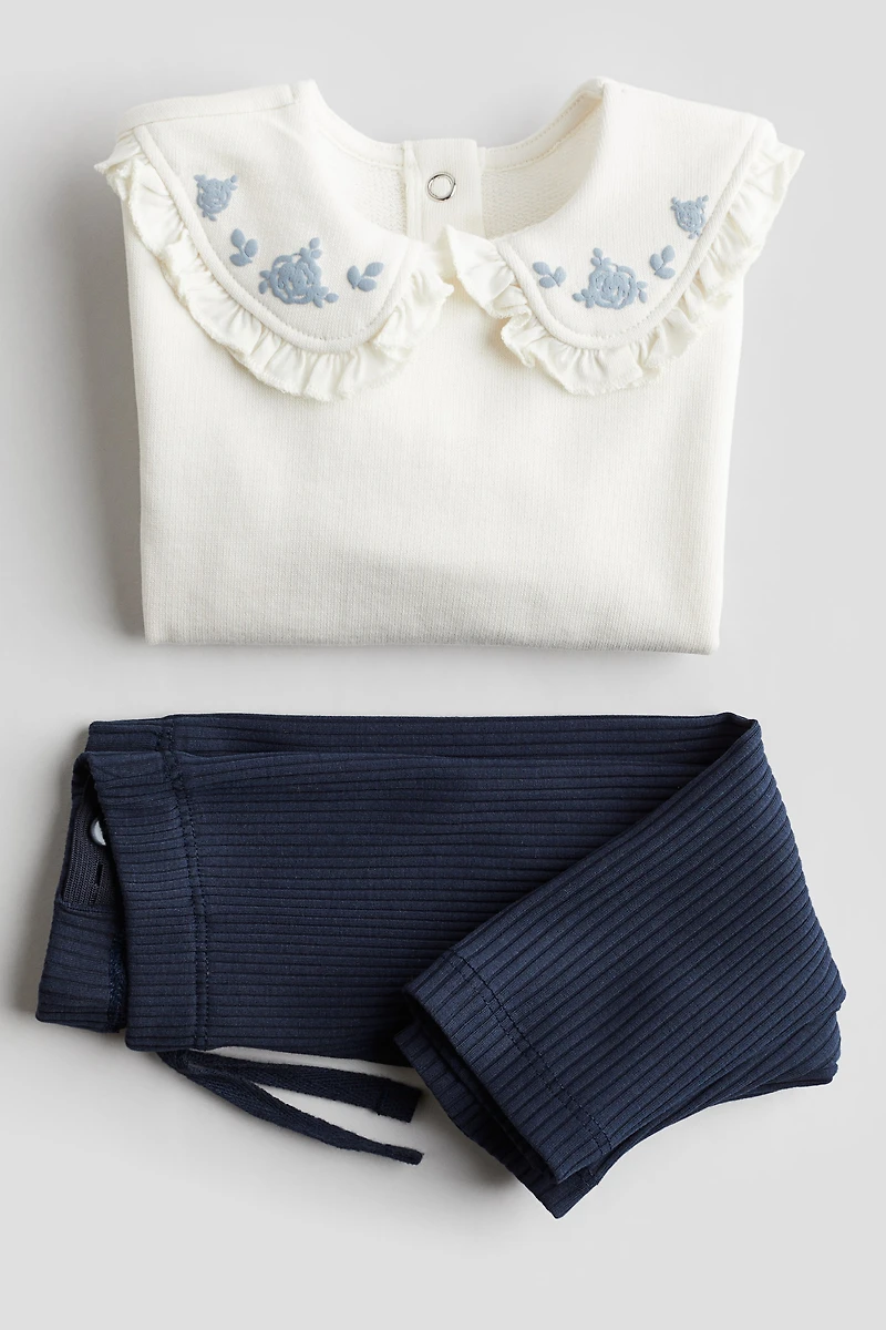 Ensemble 2 pièces chandail en molleton et legging