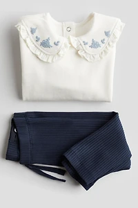 Ensemble 2 pièces chandail en molleton et legging