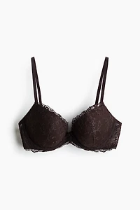 Embroidered Push-Up Bra