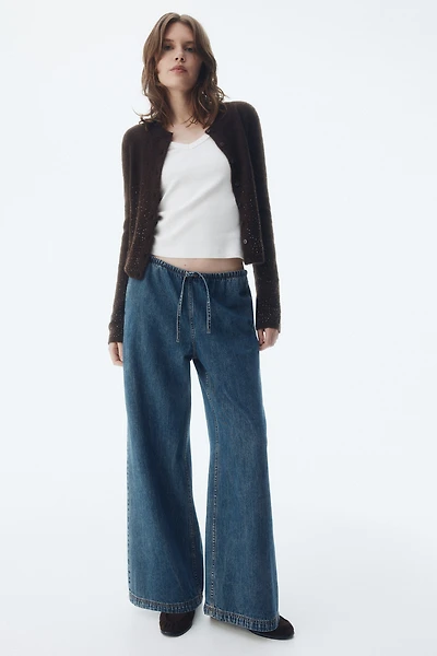 Denim Drawstring Pants