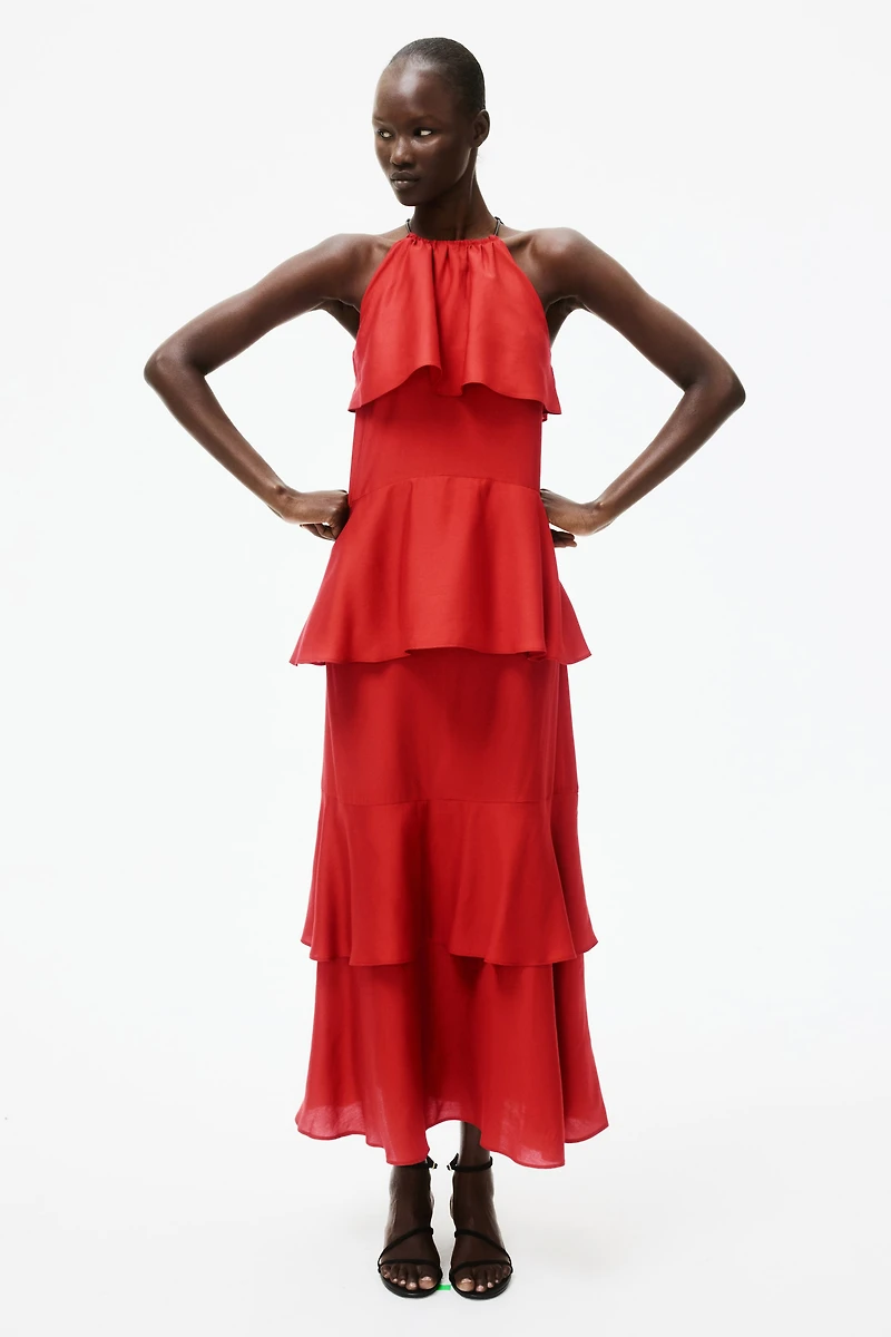 Long Flounced Dress