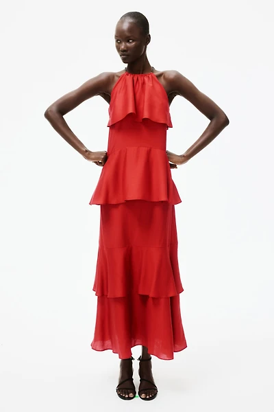 Long Flounced Dress