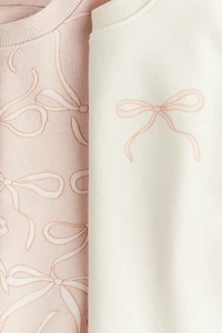 2-Pack Ruffle-Trimmed Sweatshirts