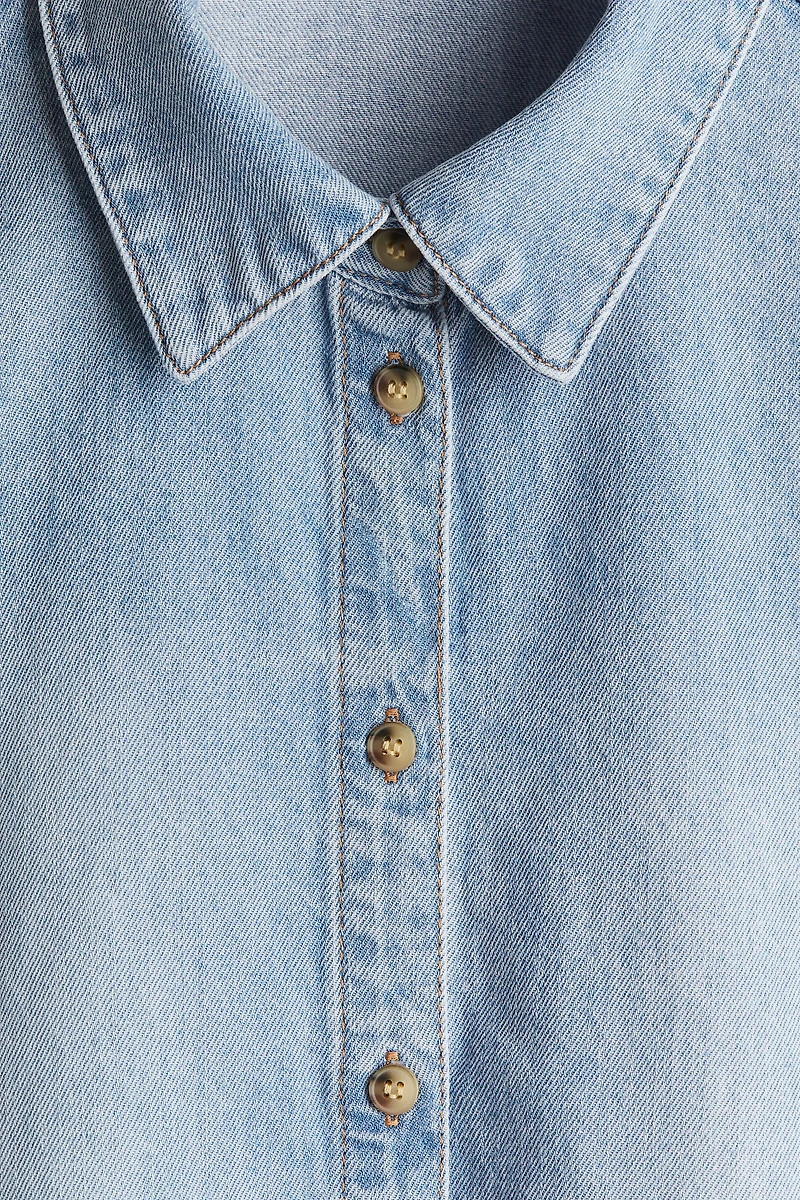 Chemise courte en denim