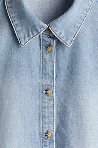 Chemise courte en denim