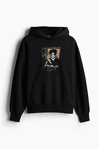 Oversized Fit Printed Hoodie