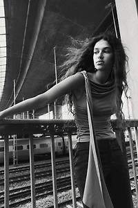 Draped One-Shoulder Top