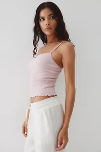 Lace-Trimmed Strappy Top