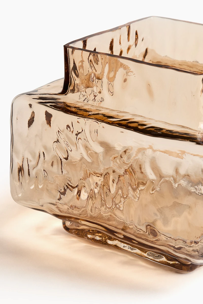 Large Textured-Glass Vase