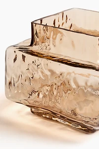 Large Textured-Glass Vase