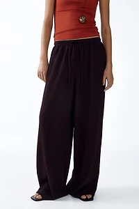 Pantalon large avec taille élastique