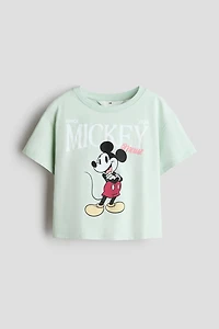 T-shirt en coton avec motifs imprimés