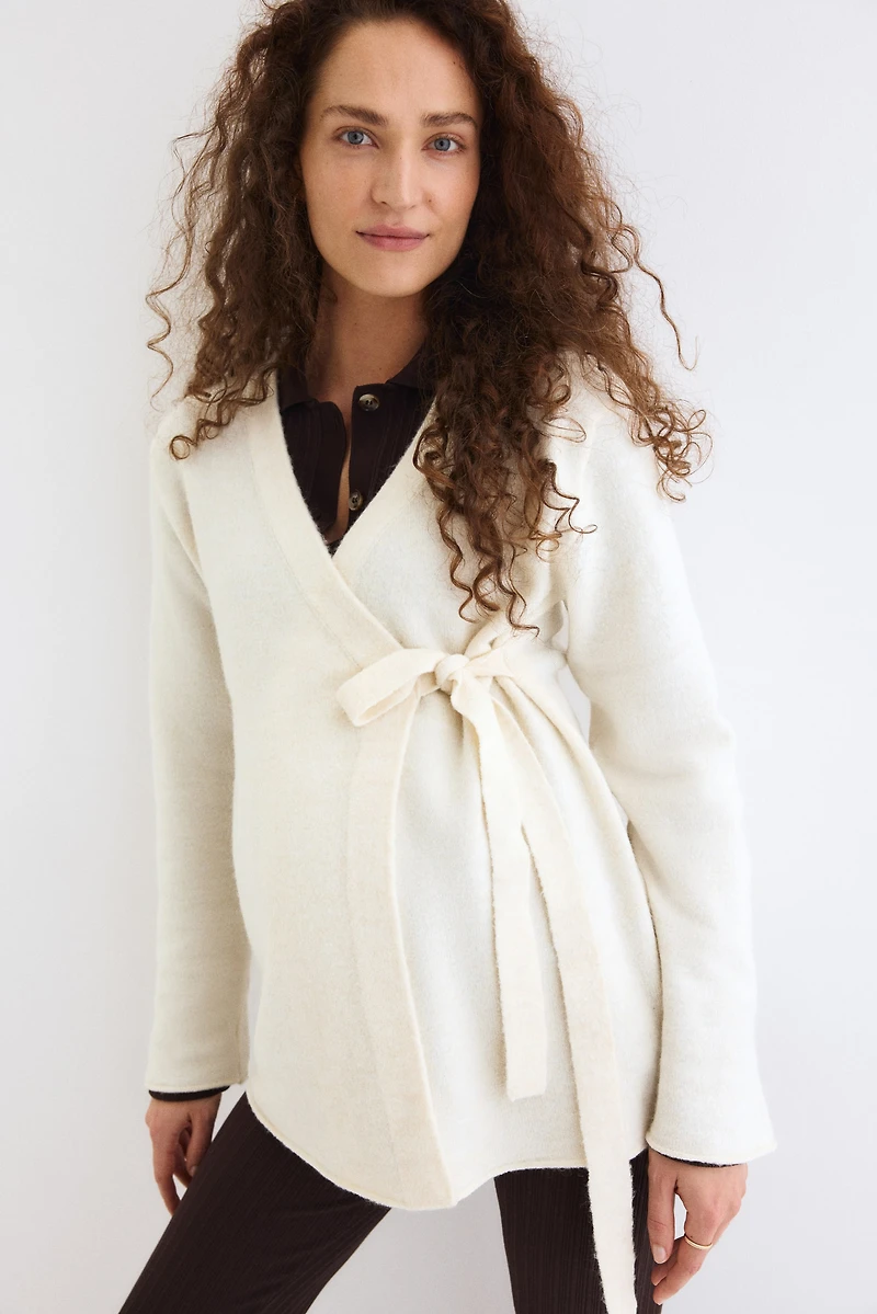 MAMA Before & After Wrap-front Cardigan