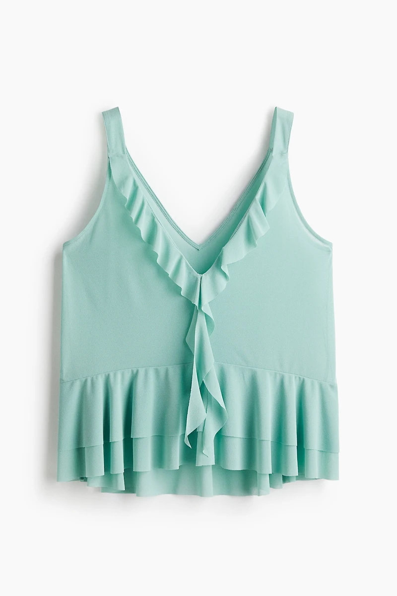 Flounced Sleeveless Top