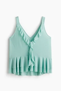 Flounced Sleeveless Top