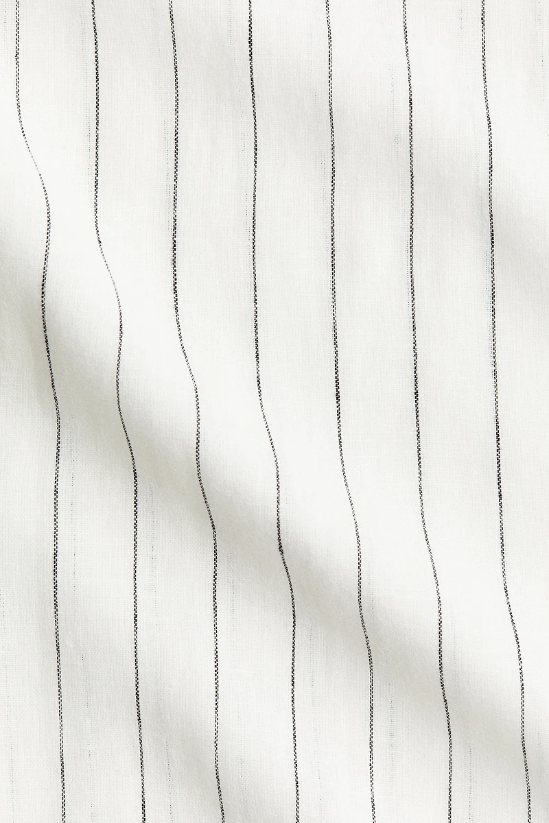 Wide-Leg Linen-Blend Pants