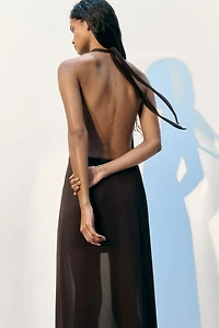 Cowl-Neck Maxi Dress